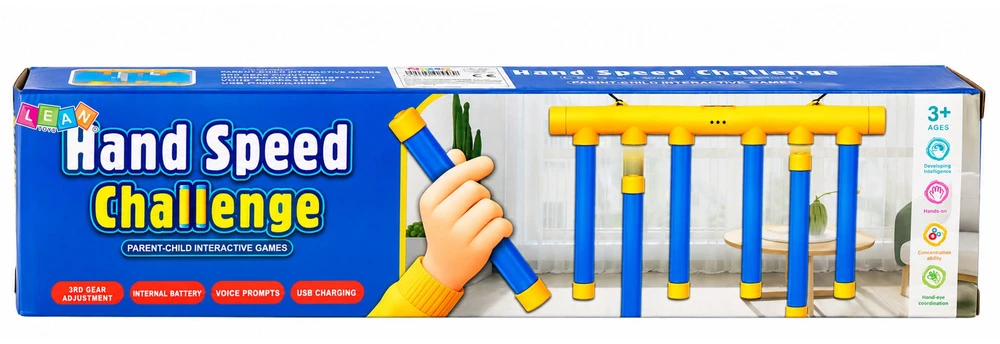 Lean Toys Vikrumo žaidimas „Falling Sticks“, geltonas ir mėlynas
