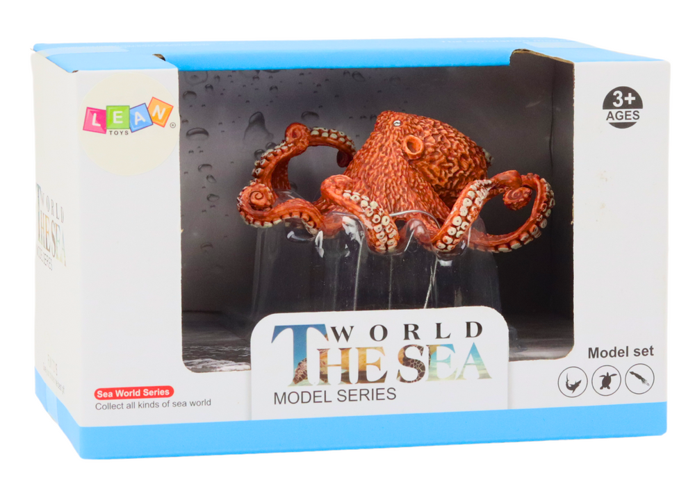 Lean Toys Aštuonkojo figūrėlė oranžinė 10 cm