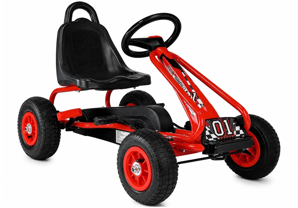 Lean Toys G201 raudonas pedalų gokartas