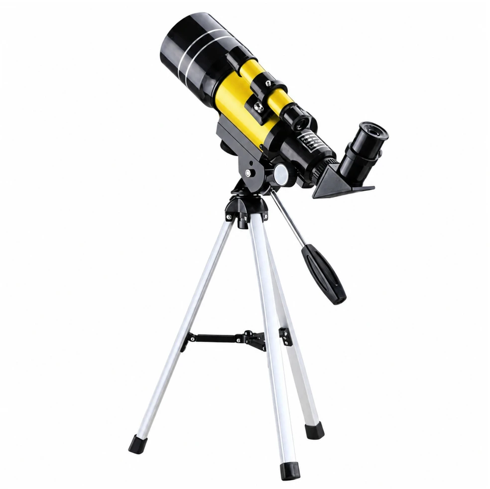 Lean Toys Teleskop Astronomiczny Dla Dzieci Statyw Geltonas Powiększenie 150x