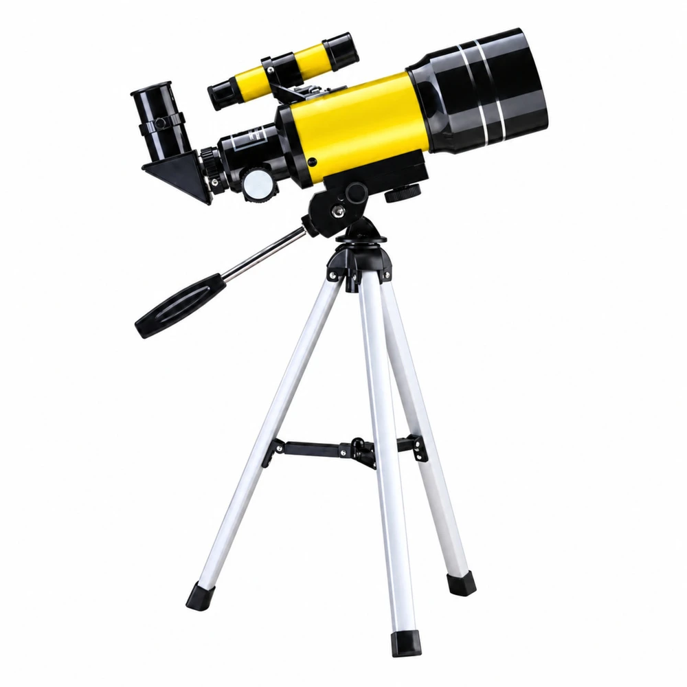 Lean Toys Teleskop Astronomiczny Dla Dzieci Statyw Geltonas Powiększenie 150x