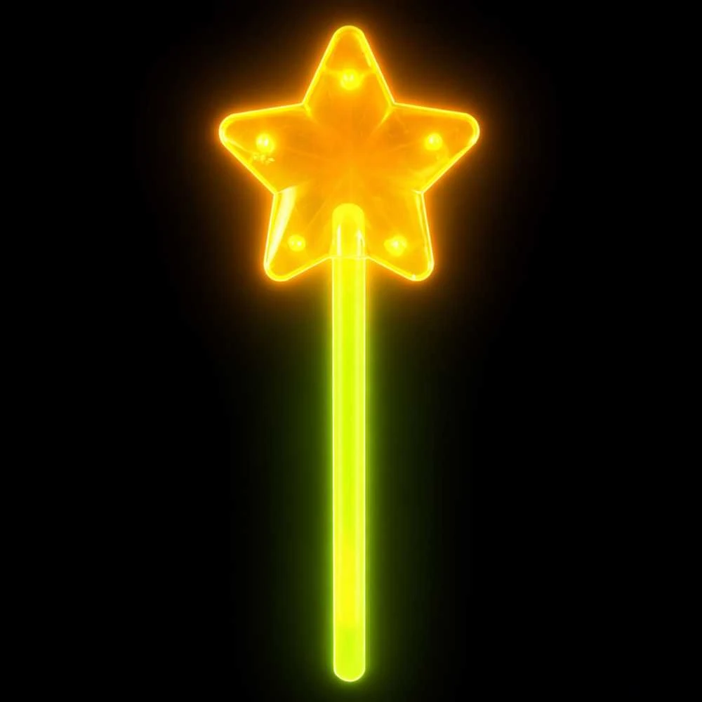 Lean Toys Różdżka Šviečiantis tamsoje fluorescencinis žvaigždės formos lazdelės formos pieštukas neoninis, 22 cm
