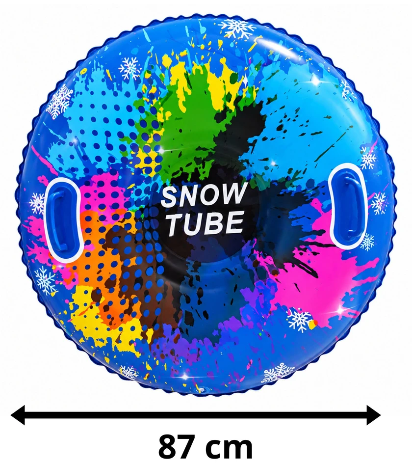 Lean Toys Koło Dmuchane Do Zjazdów Na Śniegu Opona Snow Tube Kolorowa 85 cm