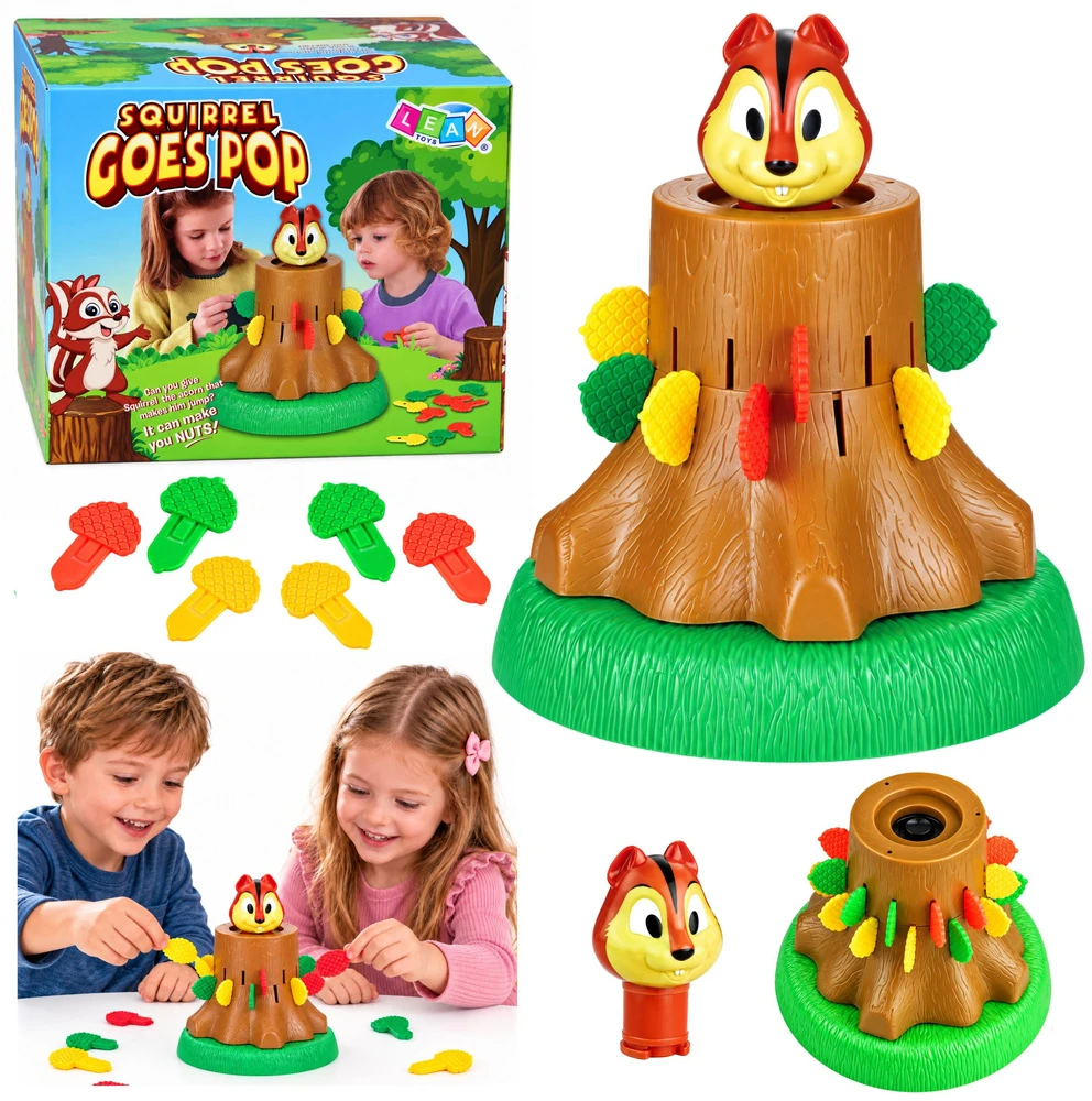 Lean Toys Šokinėjančios voverės šeimyninis žaidimo rinkinys
