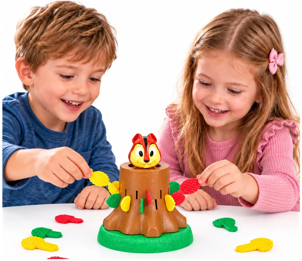 Lean Toys Šokinėjančios voverės šeimyninis žaidimo rinkinys