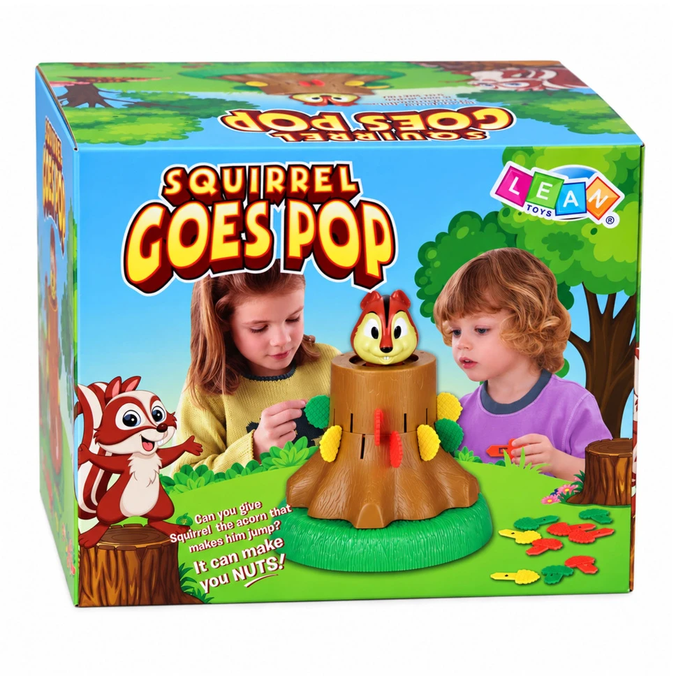 Lean Toys Šokinėjančios voverės šeimyninis žaidimo rinkinys
