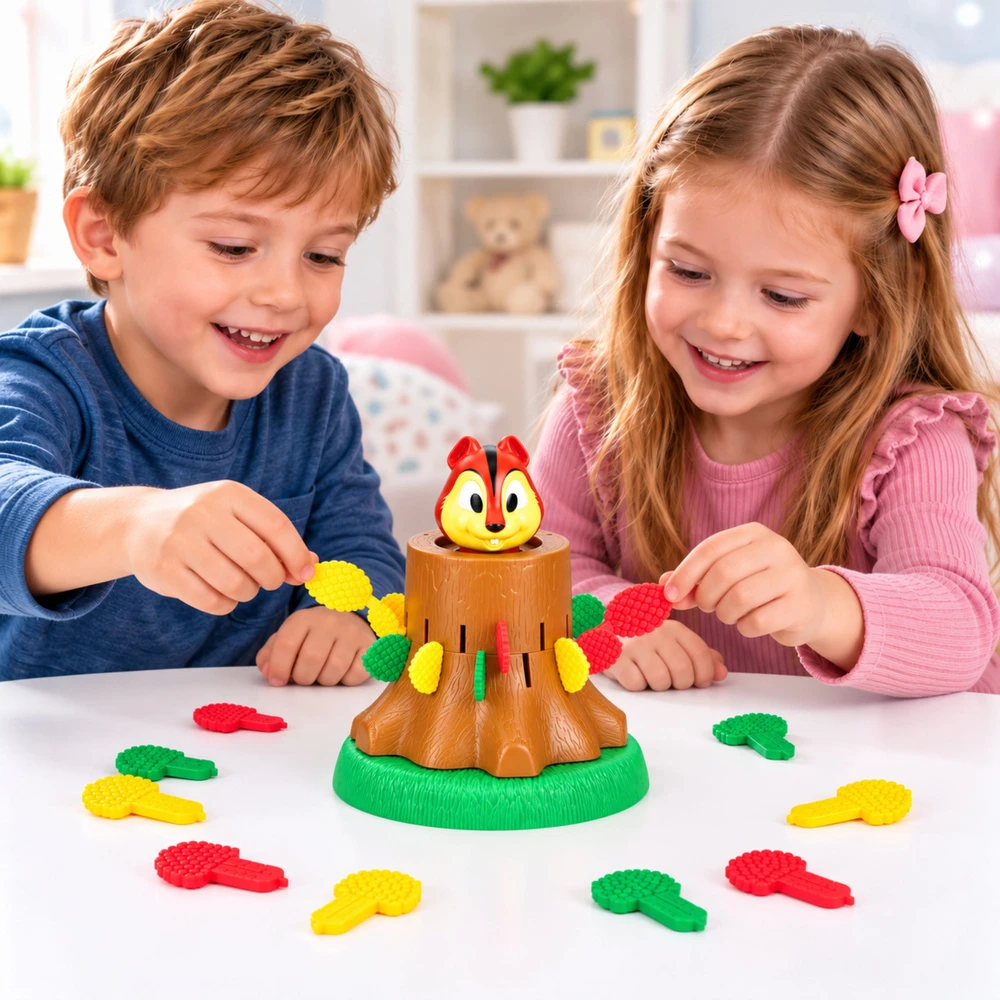 Lean Toys Šokinėjančios voverės šeimyninis žaidimo rinkinys