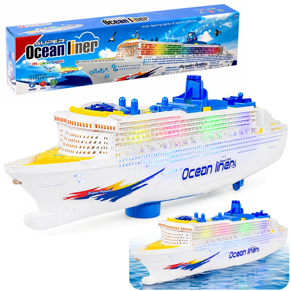 Lean Toys Keleivinis kruizinis laivas su šviesomis ir garsais