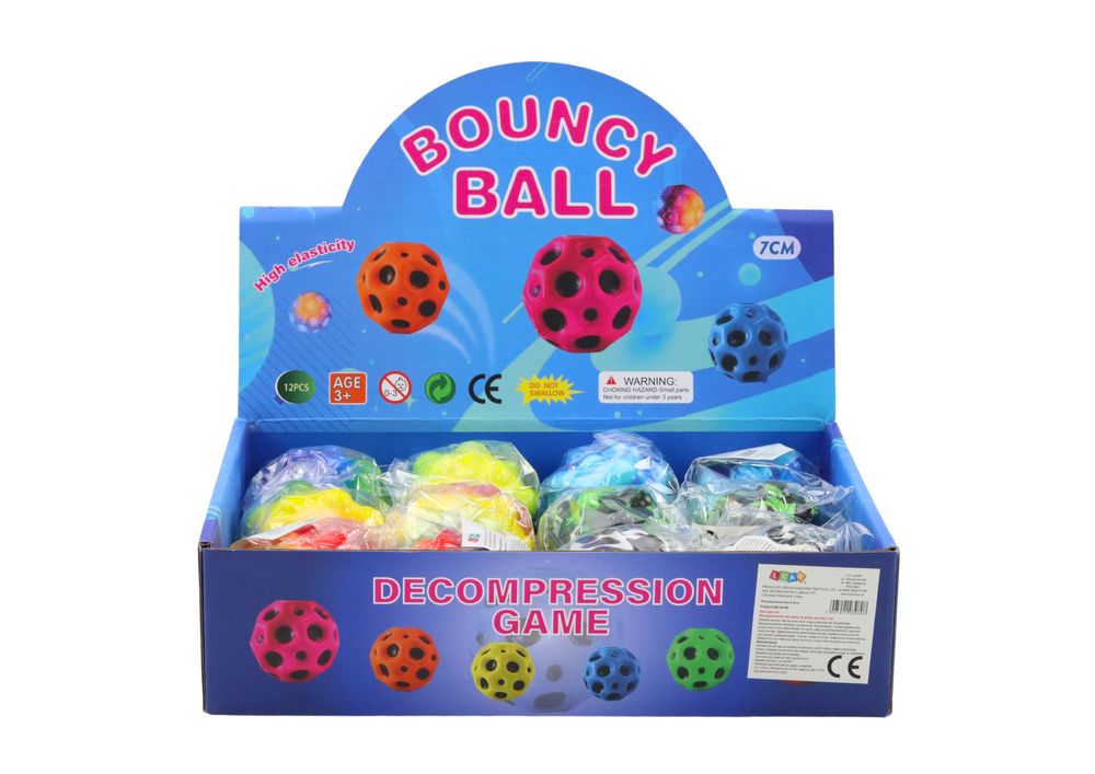 Lean Toys Spalvotas sensorinis žaislinis kamuoliukas 6,5 cm