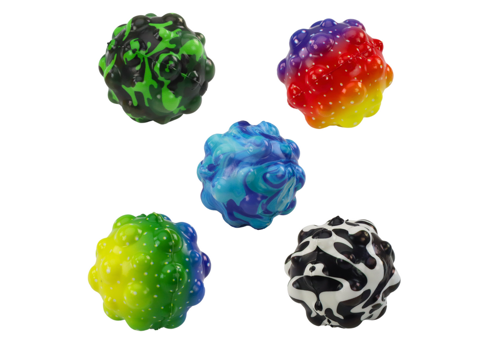 Lean Toys Spalvotas sensorinis žaislinis kamuoliukas 6,5 cm