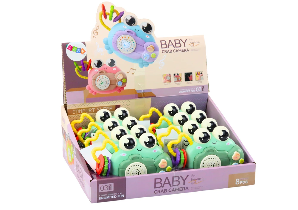 Lean Toys Žalias Krabas Barškutis