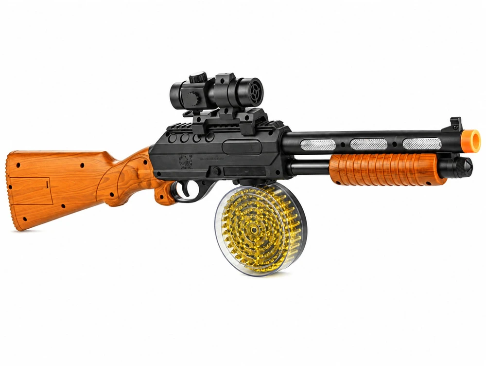 Žaislinis šautuvas Lean Toys AK 868-1 su šviesos ir garso efektais, 60 cm