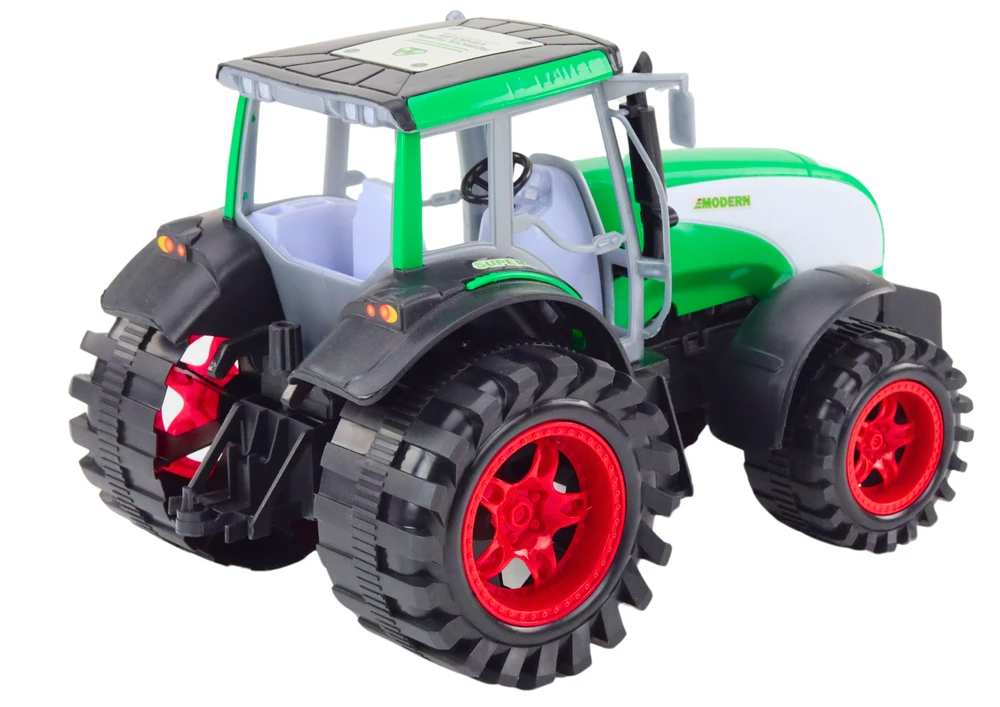 Lean Toys Žalias Didelis Ūkio Traktorius su Važiavimo Funkcija