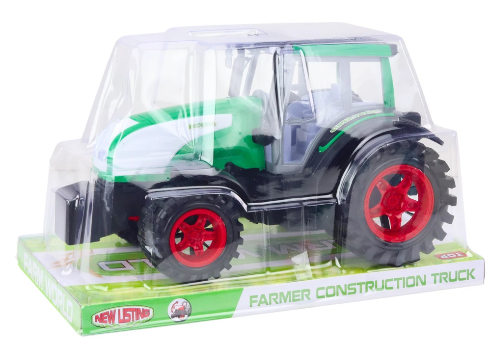 Lean Toys Žalias Didelis Ūkio Traktorius su Važiavimo Funkcija