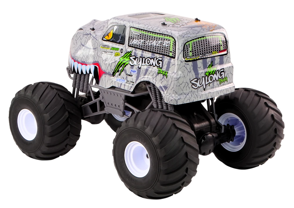 Lean Toys Didelis bekelės nuotoliniu būdu valdomas automobilis 2.4G RC 1:6 Dinozauras