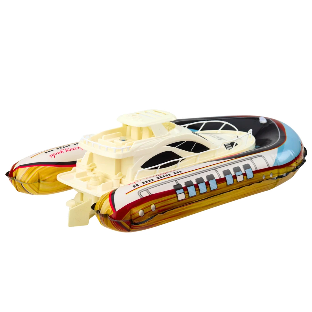 Lean Toys Pripučiamas RC jachtos modelis su LED apšvietimu