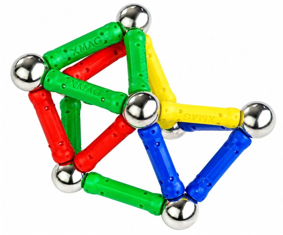 Lean Toys Magnastix magnetinių blokelių rinkinys 560 + lenta