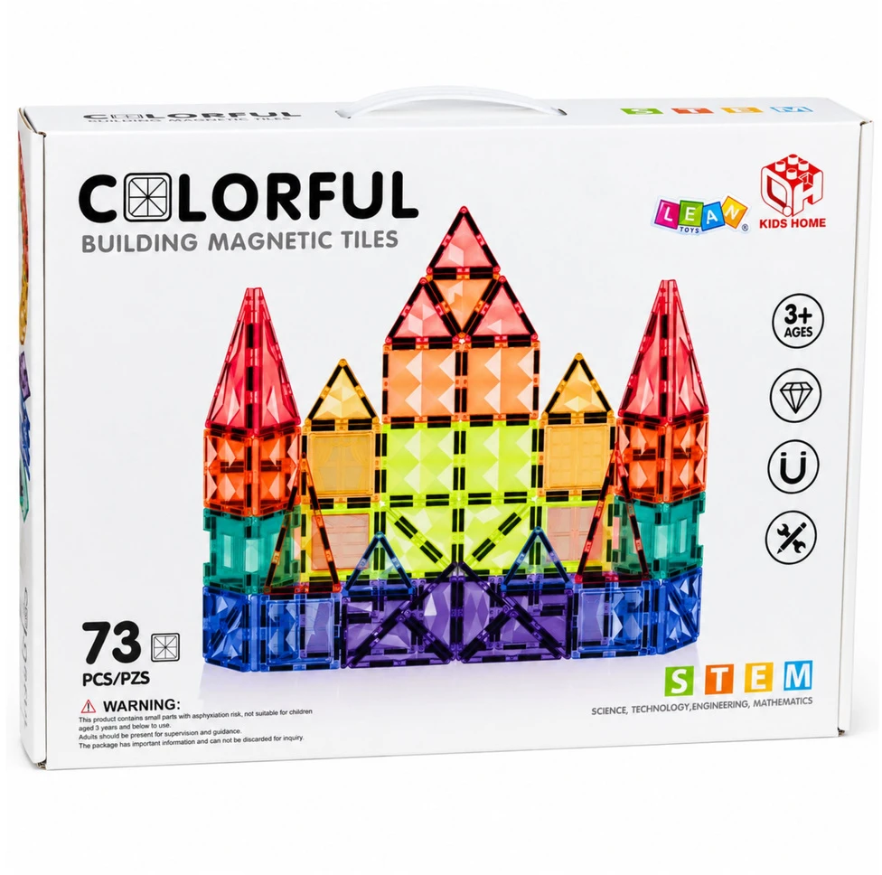 Lean Toys Magnetiniai blokeliai 73 vnt.