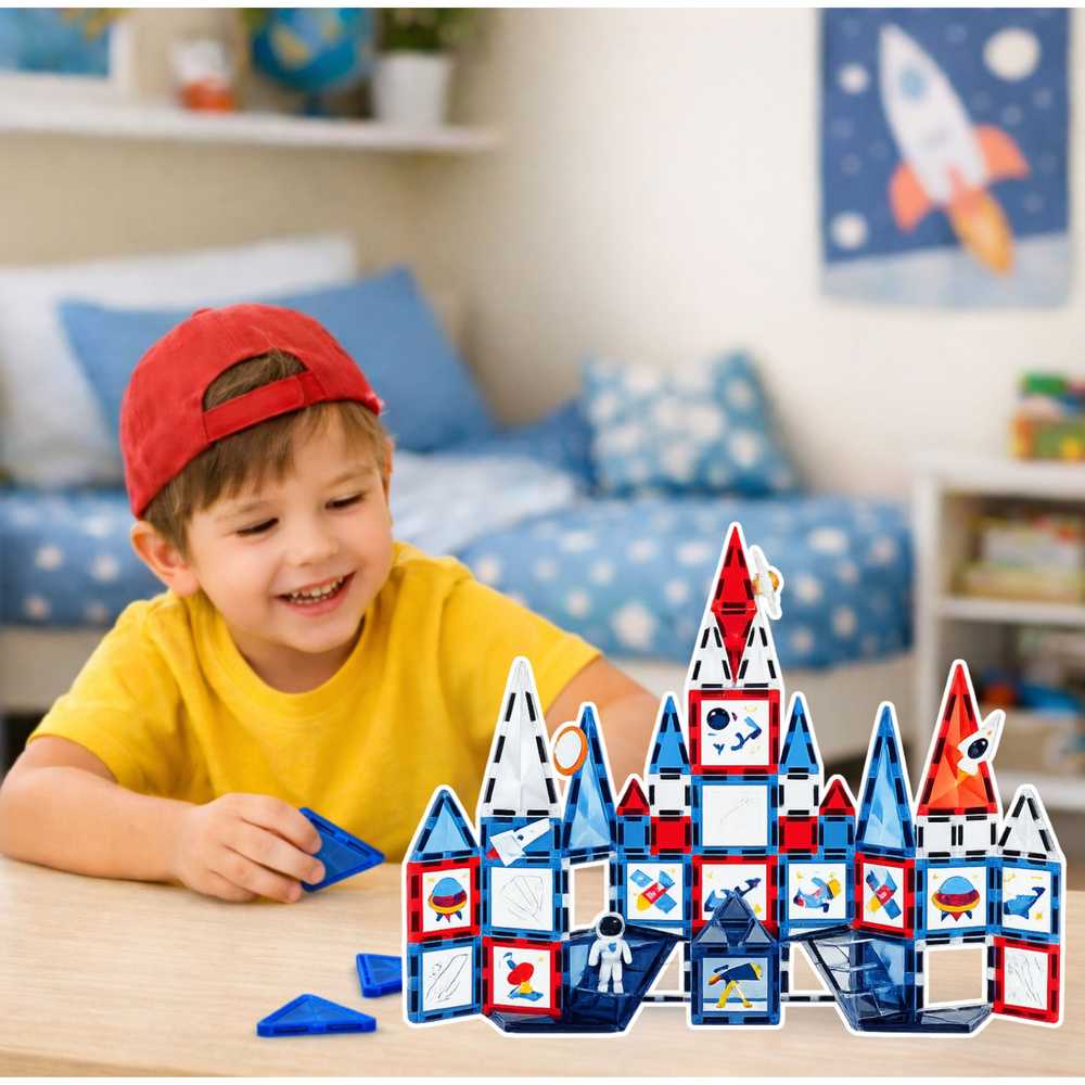 Lean Toys Magnetinis konstruktorius Window Art X6010, 90 vnt.