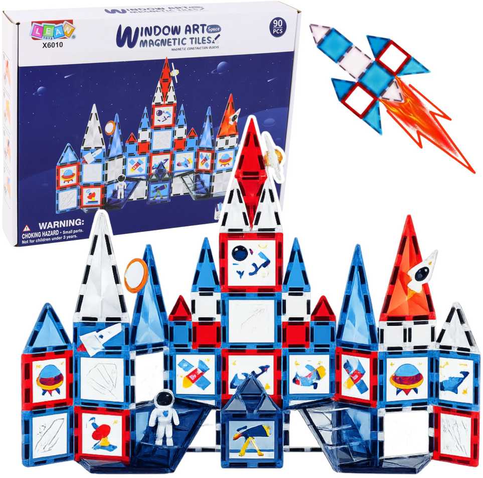 Lean Toys Magnetinis konstruktorius Window Art X6010, 90 vnt.