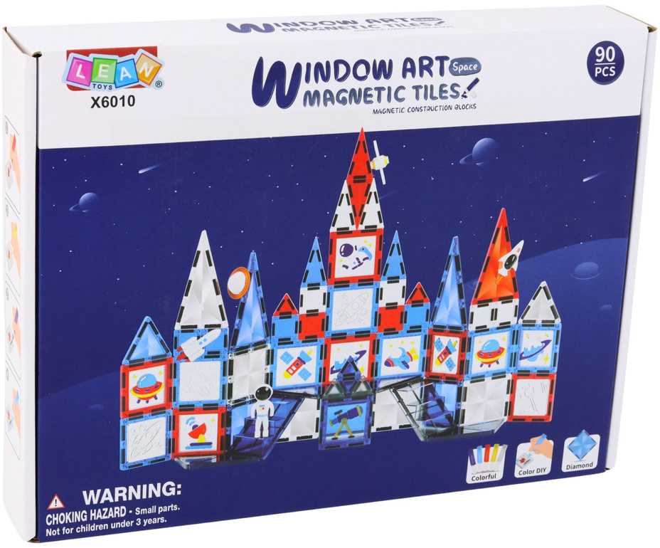 Lean Toys Magnetinis konstruktorius Window Art X6010, 90 vnt.