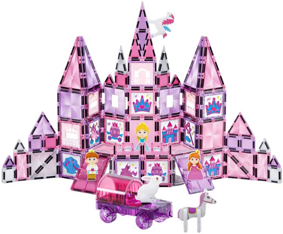 Lean Toys Magnetinis konstruktorius 126 detalių su vitražo blokais