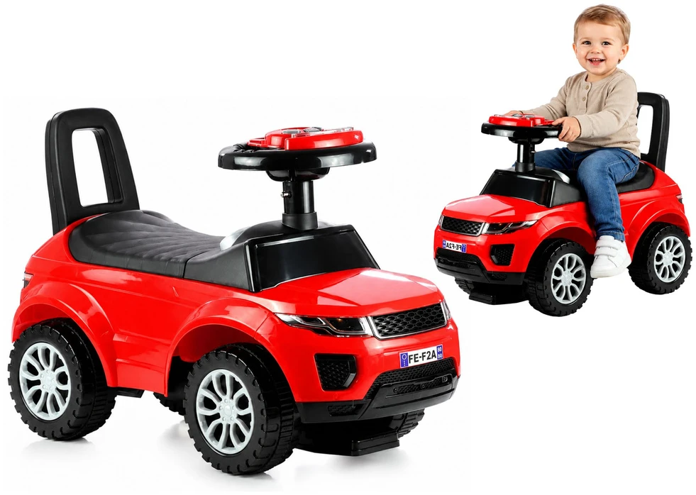 Lean Cars Važiuojamas žaislas mažyliams 613W + šviesos, raudonas