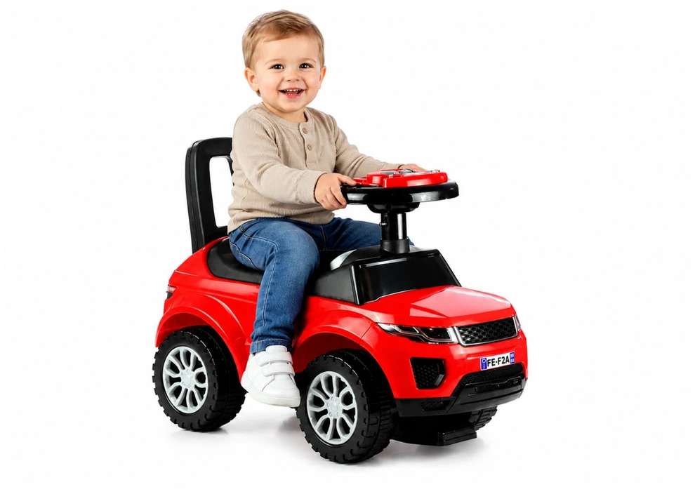 Lean Cars Važiuojamas žaislas mažyliams 613W + šviesos, raudonas
