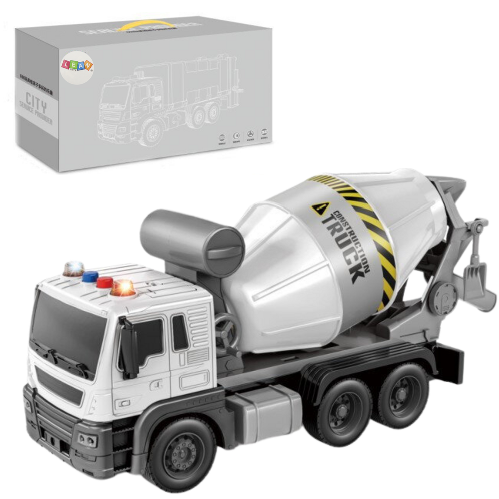 Lean Toys Žaislinis betono maišytuvas su šviesomis ir garsais