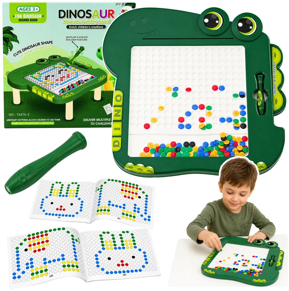 Lean Toys Magnetinė lenta vaikams „Dinozauras“