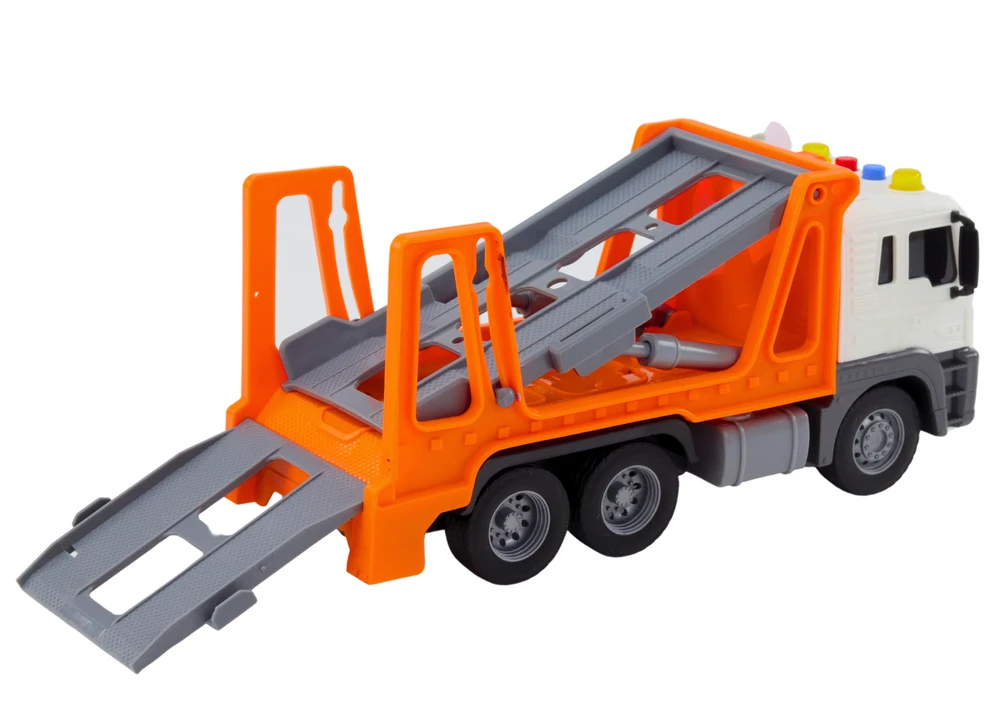 Lean Toys Evakuatorius su šviesomis ir garsais 1:16, oranžinė mašina
