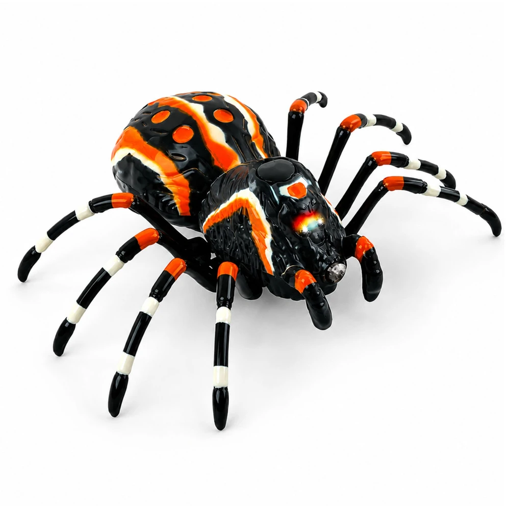 Lean Toys Nuotoliniu būdu valdomas juodas voras tarantulas