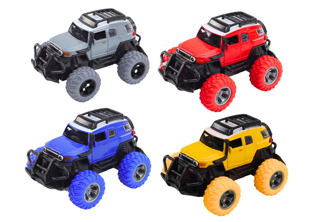 Lean Toys Metalinis visureigis 1:32 su guminiais ratais ir efektais
