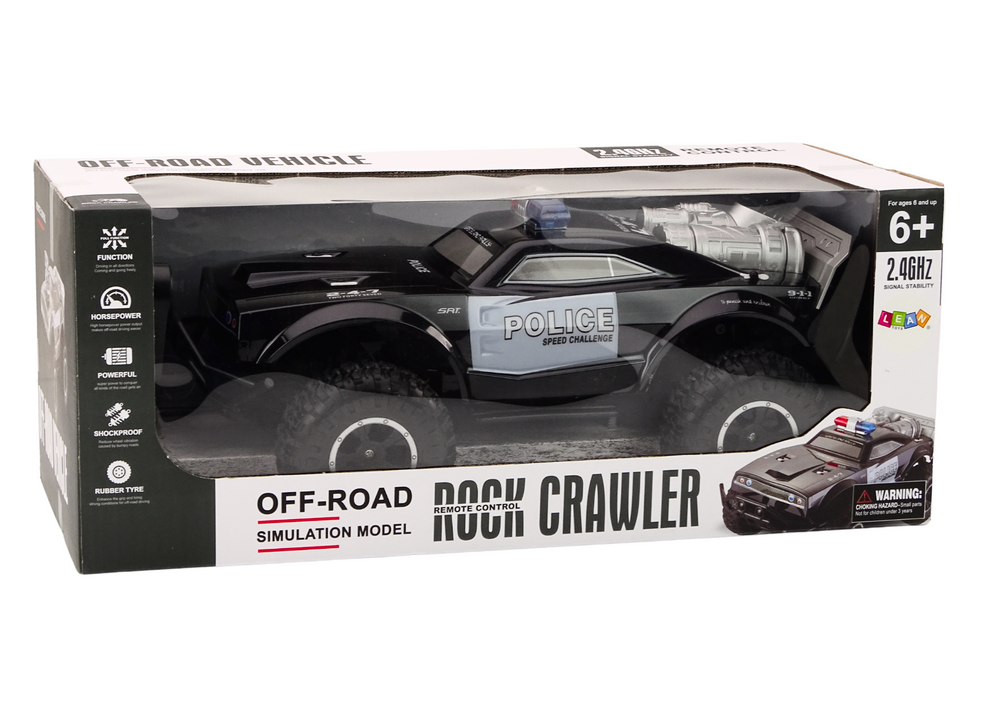 Terenowy Nuotoliniu būdu valdomas automobilis Off-road Remote Controlled Police Car RC 1:8