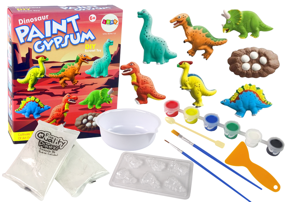 Zestaw Pasidaryk pats rinkinys iš gipso Dinozaurai