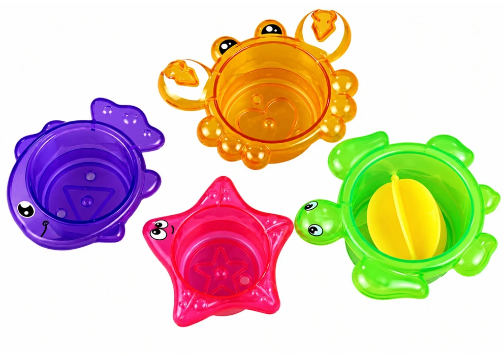Zabawka Vonios žaislų rinkinys Lean Toys su pelikanu ir priedais, 5 dalys