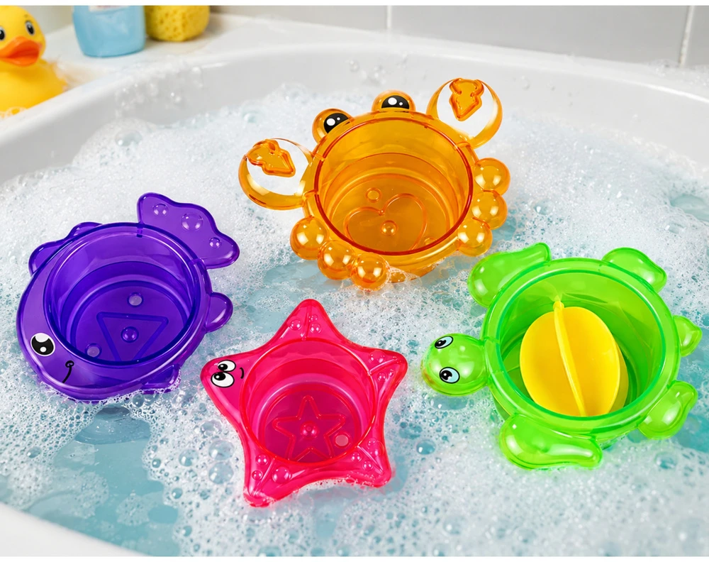 Zabawka Vonios žaislų rinkinys Lean Toys su pelikanu ir priedais, 5 dalys
