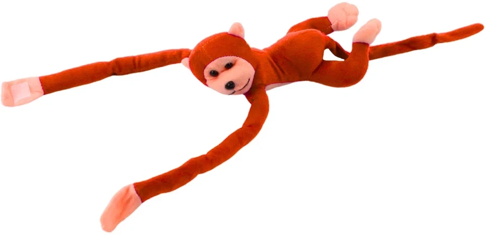Lean Toys Pliušinis žaislas - beždžionėlė su garsu, 80 cm
