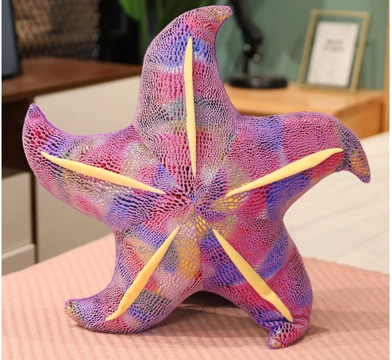 Lean Toys Pliušinis žaislas/pagalvė - violetinė jūrų žvaigždė, 20 cm