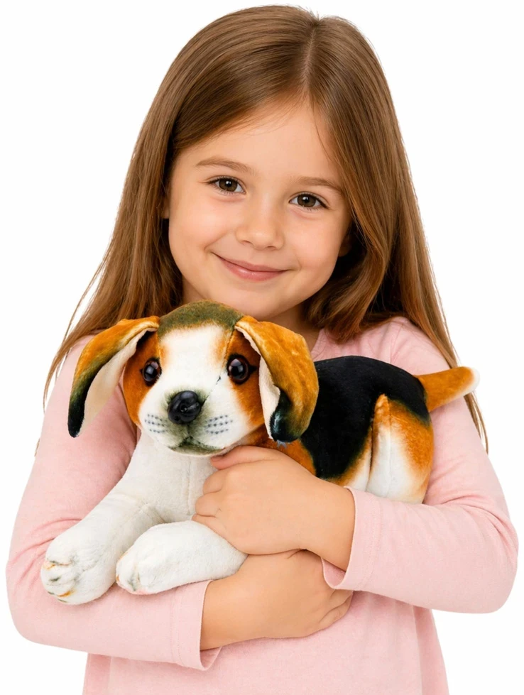 Lean Toys Pliušinis žaislas - biglis, 25 cm