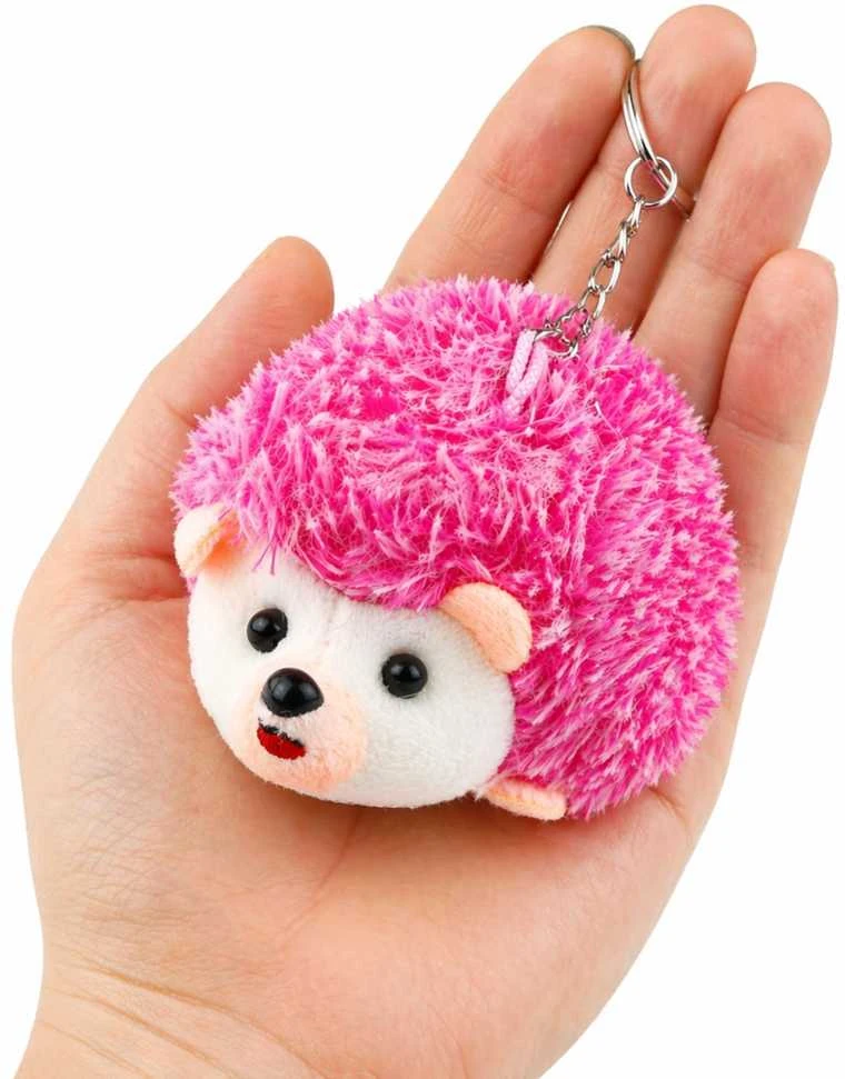 Lean Toys Pliušinis ežiuko pakabukas su žiedu, 9 cm