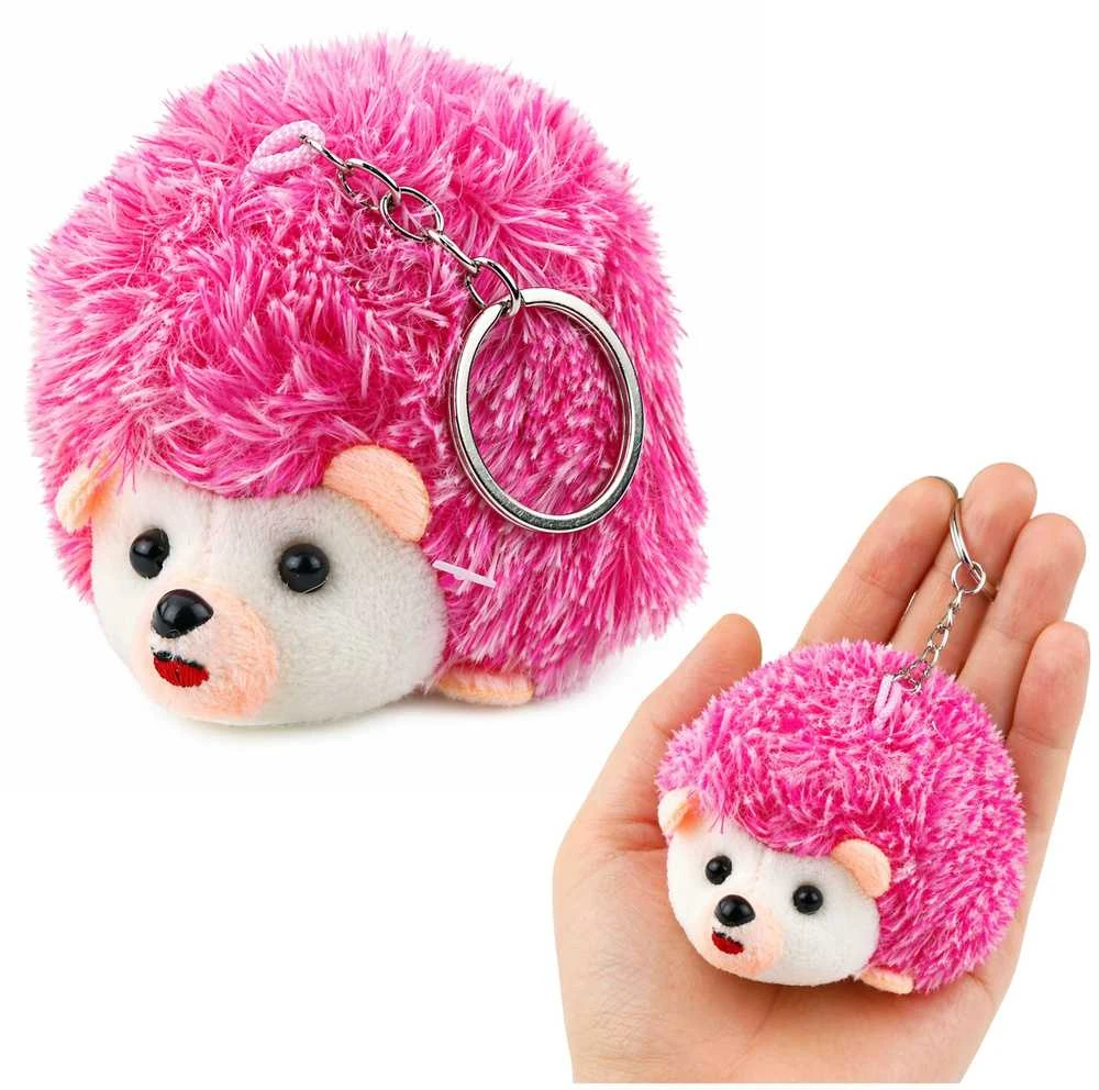 Lean Toys Pliušinis ežiuko pakabukas su žiedu, 9 cm