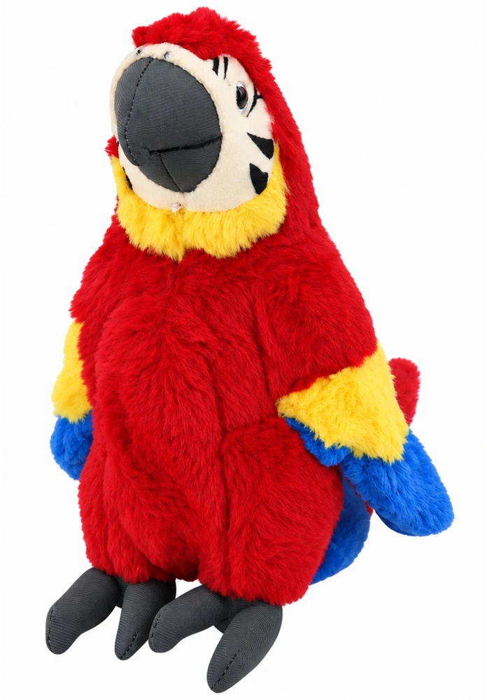 Lean Toys Pluszowa Papuga Ara Maskotka Miękka Przytulanka Czerwona 25 cm