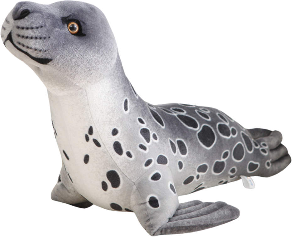 Lean Toys Pliušinis ruonis, pilkas, 37 cm