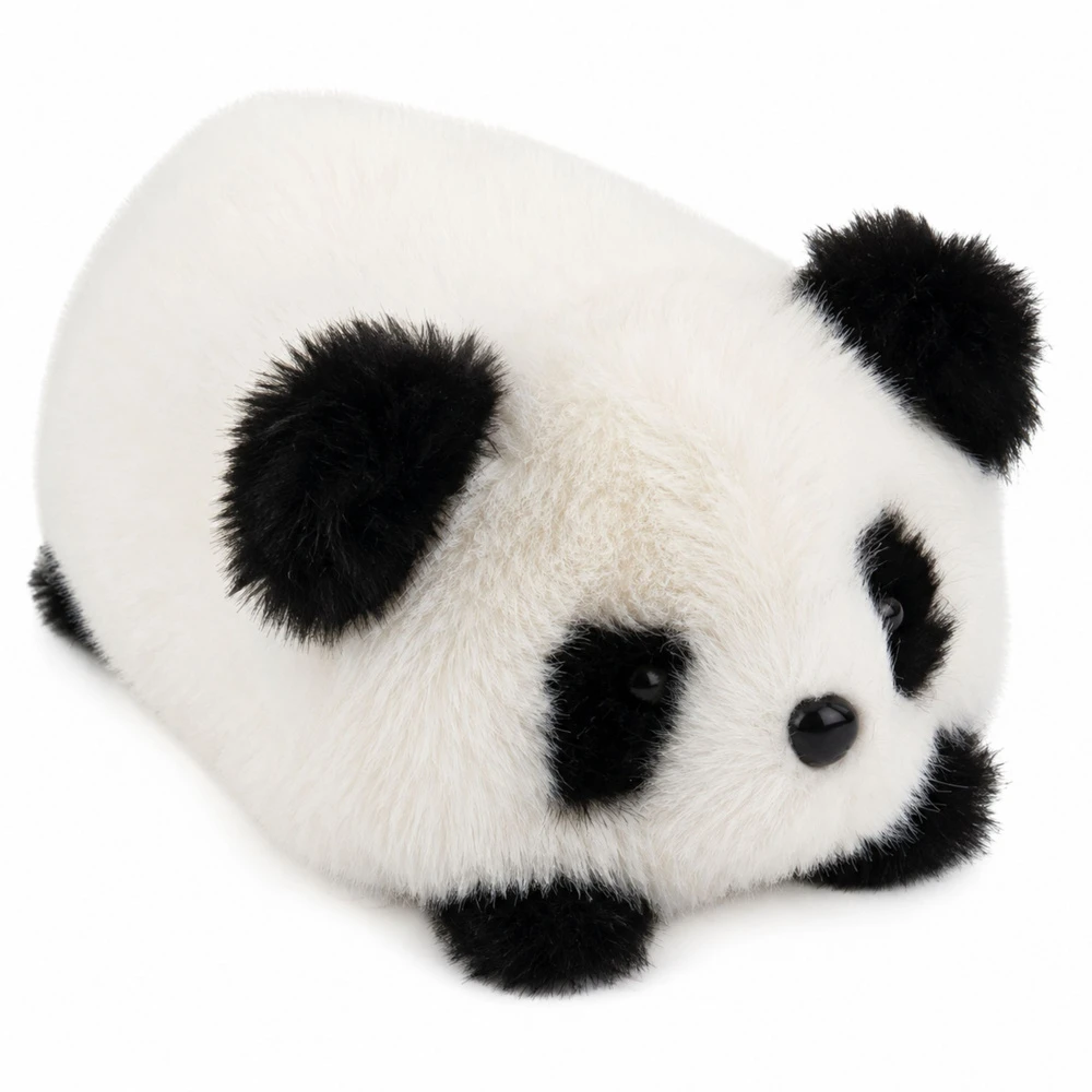 Lean Toys Pliušinis žaislas panda, juoda ir balta, 16 × 10 × 9 cm