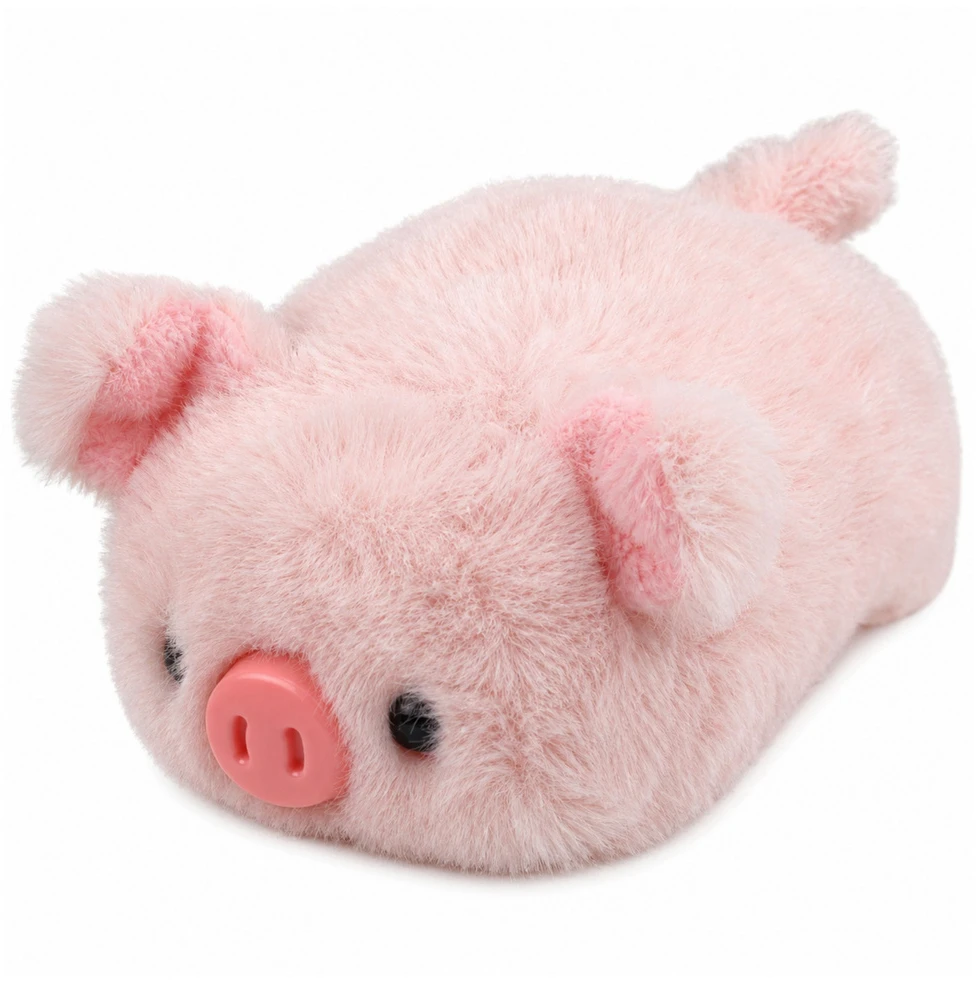 Lean Toys Pliušinis žaislas kiaulė, rožinė, 16 × 10 × 9 cm