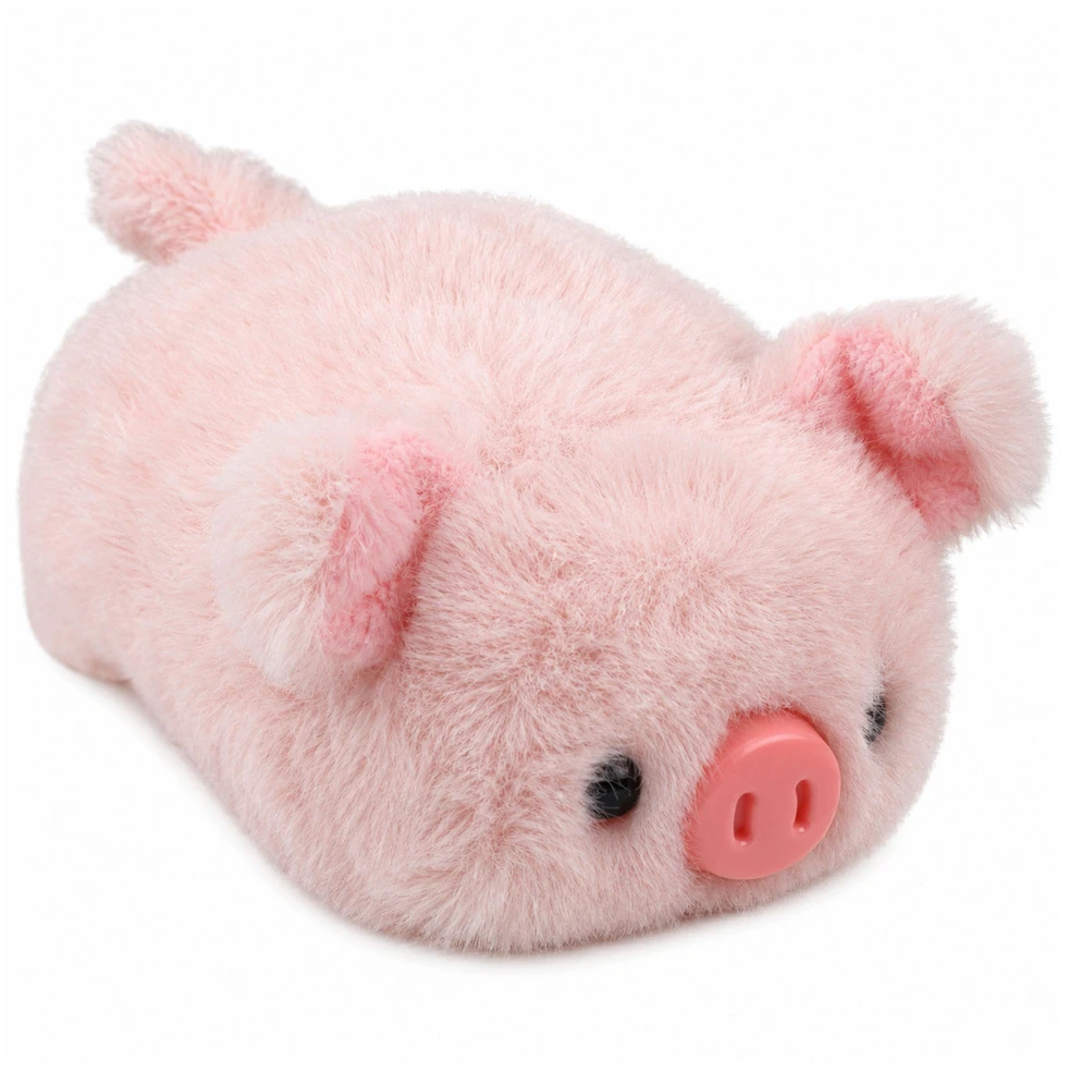 Lean Toys Pliušinis žaislas kiaulė, rožinė, 16 × 10 × 9 cm