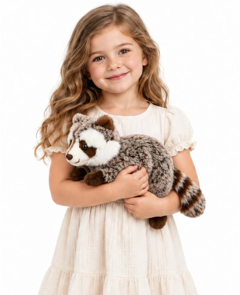 Lean Toys Pluszowy Szop Maskotka Przytulanka Zwierzątko Ruda Pilka 41 cm