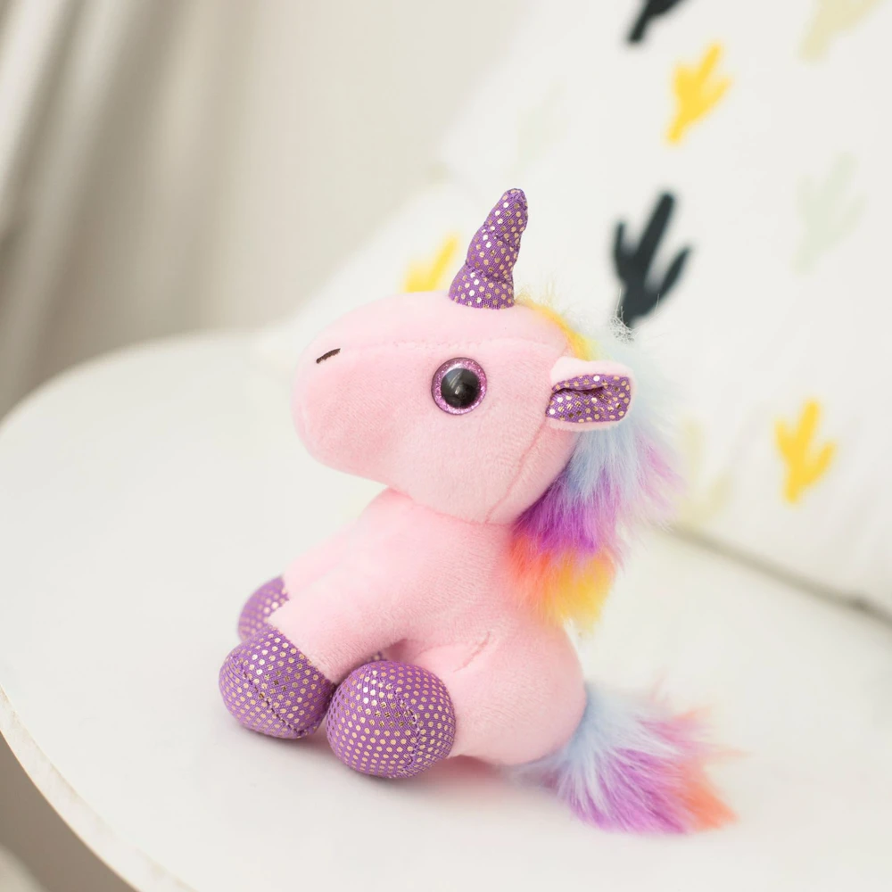 Lean Toys Pliušinis Vienaragio Pakabukas su Metaliniu Žiedu 12 cm