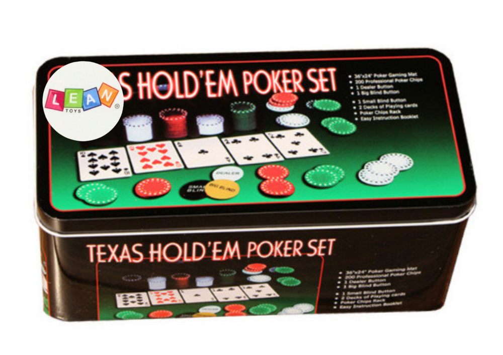 Zestaw Pokerio rinkinys su dviem kortų kaladėmis ir žetonais